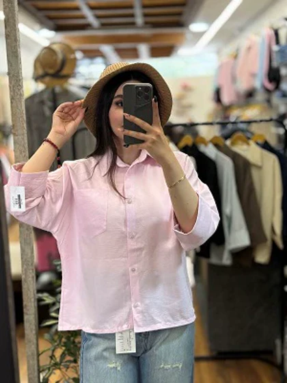 شومیز باکسی سیلک پری -2181