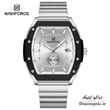 ساعت مچی مردانه زیر ثانیه دار برند نیوی فورس مدل NF 8068 بند حصیری