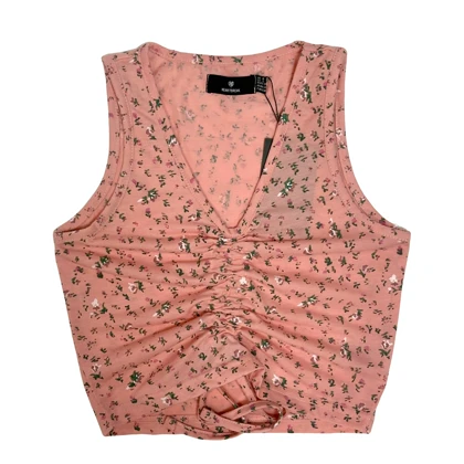 کراپ تاپ آستین حلقه‌ای چین‌دار زنانه برند آسوس ASOS