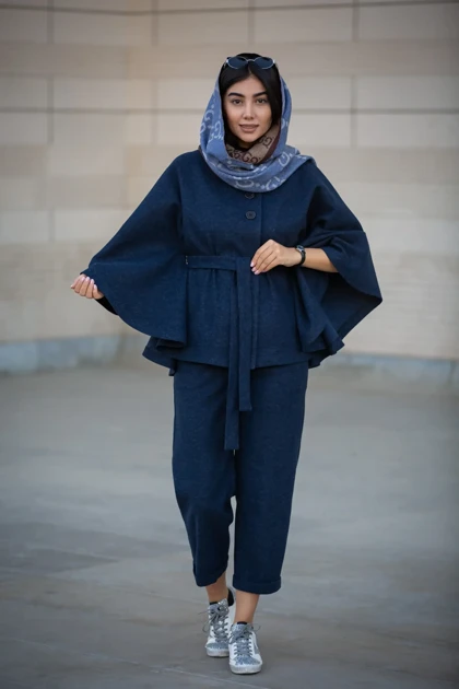 پالتو فوتر پانچ یقه ایستاده