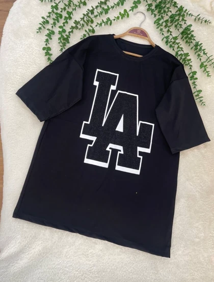 تیشرت لانگ طرح دار