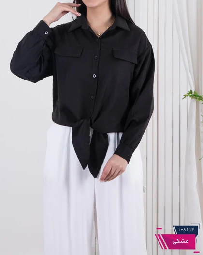 شومیز وارداتی گره‌ای جیب نما FASHION