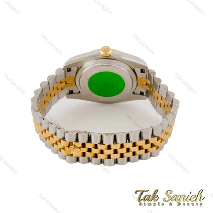 ساعت رولکس مردانه دورنگ طلایی صفحه سبز Rolex-4790-G