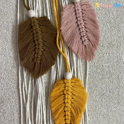 دیوار کوب مکرومه کودک رنگین کمان و ابر