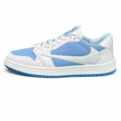 کفش کتانی مردانه مدل نایکی ترویس آبی سفید Nike travis
