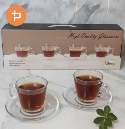 ست فنجان و نعلبکی چای خوری ساده