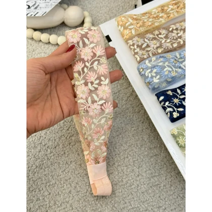 هدبند سوزندوزی یاس