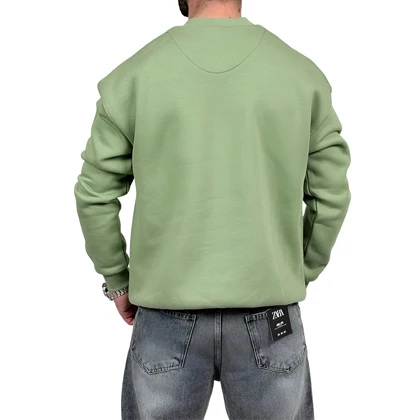 دورس مردانه سبز ماچا سه نخ طرح ساده