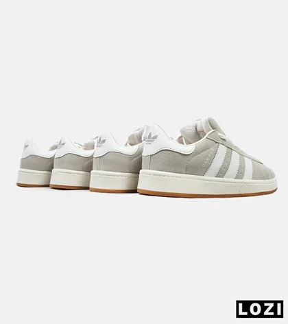 کفش کتانی مردانه و زنانه طوسی سفید ADIDAS Campus مدل 4237