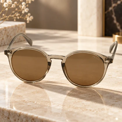عینک پرادا R2803-4 زنانه پلاریزه قهوه ای Prada-10045-U