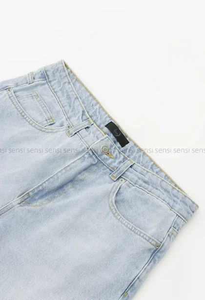 شلوار جین نیم بگ استریت کد1004727