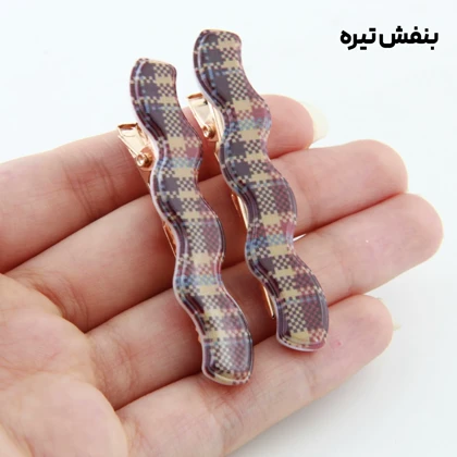 گیره مو دخترانه مدل چهارخونه