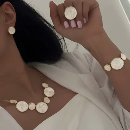 ست کامل مینا کاری دایره ای