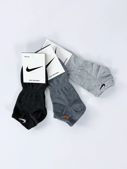 جوراب مچی مردانه وسط کش نخ پنبه طرح نایکی Nike