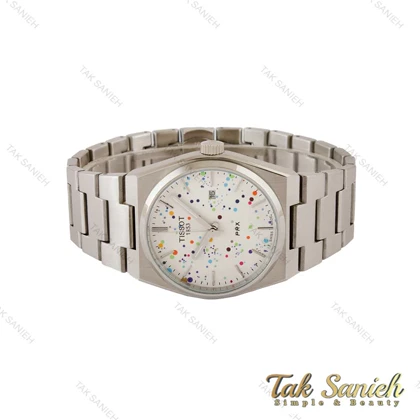 ساعت تیسوت PRX مردانه استیل صفحه سفید کهکشانی Tissot-5371-G
