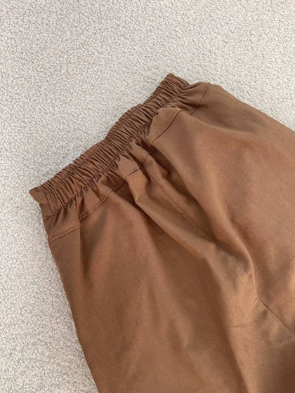 شلوار نیم بگ کتان