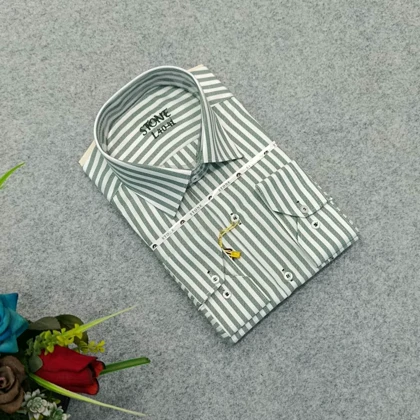 پیراهن راه راه آستین بلند مردانه – قواره کلاسیک