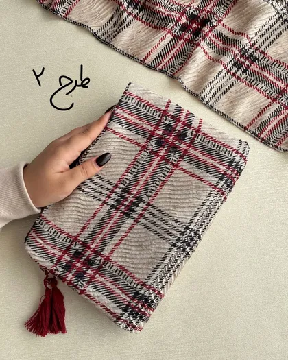 شال پلیسه زرشکی 3980