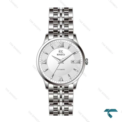 ساعت انزو مردانه اتوماتیک EC-2176AEG صفحه سفید Enzo-8143-G