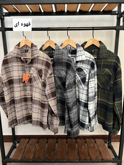 پیراهن پشمی چهارخونه 2608