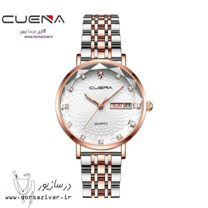 ساعت استیل ضد آب صفحه الماسی CUENA