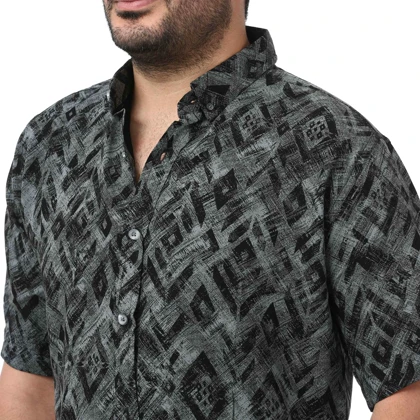 پیراهن آستین کوتاه طرح دار مردانه مدل 6112115