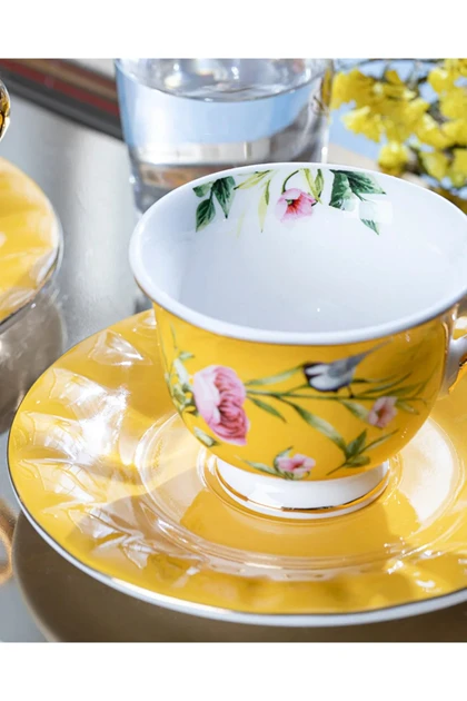 سرویس فنجان قهوه دو نفره English Home مدل Vanilla New Bone China