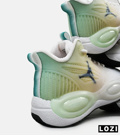 کتانی نیم ساق مردانه سفید لیمویی سبز Nike air jordan 23