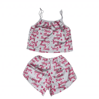 ست تاپ و شلوارک طرح باربی 182