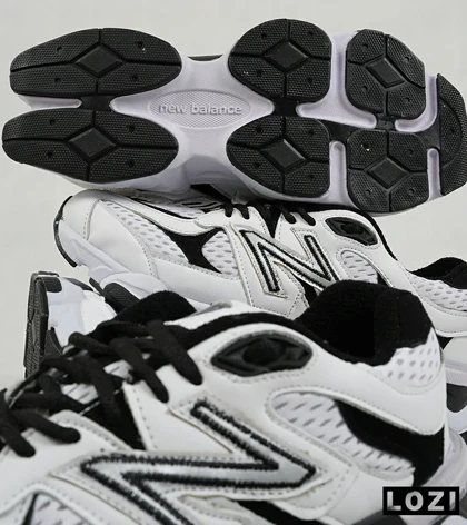 کفش کتانی مردانه و زنانه سفید مشکی NEW BALANCE 9060