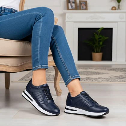 کفش چرم زنانه مدل کارن بندی