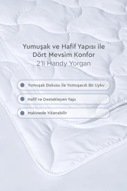لحاف دو نفره Yataş مدل Handy میکروفایبر - سفید