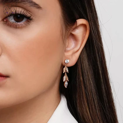 گوشواره آویز دار ژوپینگ شاخه الماس