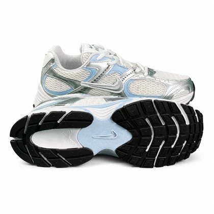 کفش کتانی مردانه رانینگ مدل نایکی V5 سفید آبی طوسی Nike V5