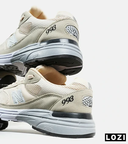 کفش کتانی بزرگ پا کرم طوسی NEW BALANCE 993