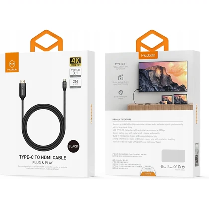 کابل تایپ سی به HDMI مک دودو Mcdodo مدل CA-588 طول 2 متر