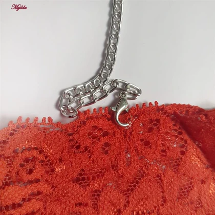 ست شورت و سوتین زنانه مدل گیپوری قلبی کد 5499-2028 به همراه نگهدارنده جوراب