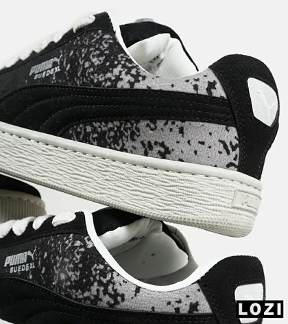 کفش کتانی ورزشی مشکی طوسی مردانه و زنانه PUMA suede XL مدل 7420