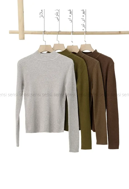 بلوز بافت یقه 5سانت وارداتی کد1004583