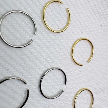 پیرسینگ فیک (Fake) مدل «حلقه طلایی» | بدون نیاز به سوراخ (فروش تکی)