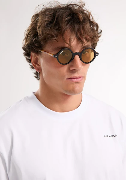 عینک آفتابی دی فرانکلین مدل D.franklin Ultra Light Round Black / Amber