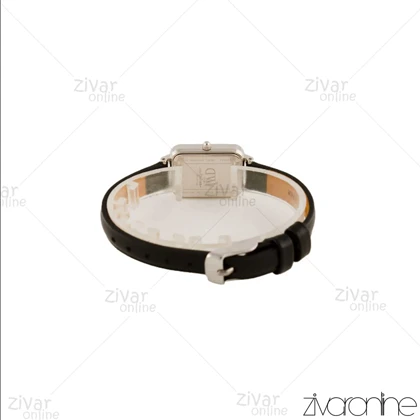 ساعت دنیل ولینگتون زنانه کوادرو صفحه سفید ایندکس یونانی بند چرم 105633