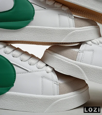 کفش نایک مردانه و زنانه سفید سبز Nike Blazer Low 77 Jumbo مدل 5607