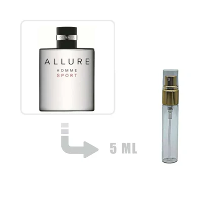 دکانت عطر ادکلن شنل الور هوم اسپرت مردانه 5 میل اصلی Chanel Allure Homme Sport for Men 5ml