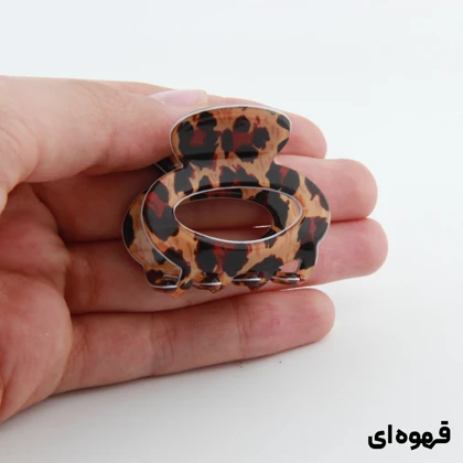 کلیپس دخترانه مدل بند انگشتی طرح بیضی پلنگی
