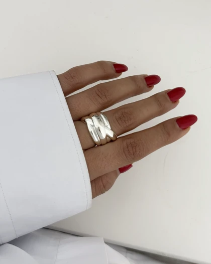 انگشتر کروم ساده زنانه 868