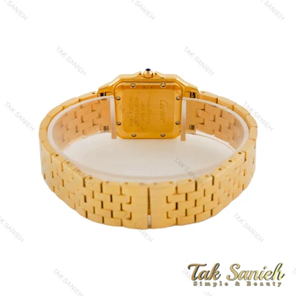 ساعت کارتیر زنانه طلایی صفحه سبز مدیوم Cartier-4474-L