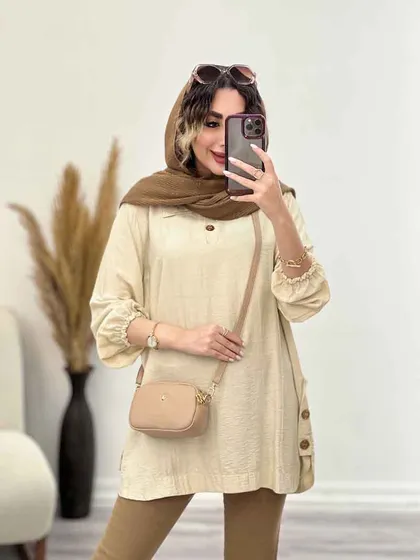 شومیز جلو بسته بغل سه دکمه