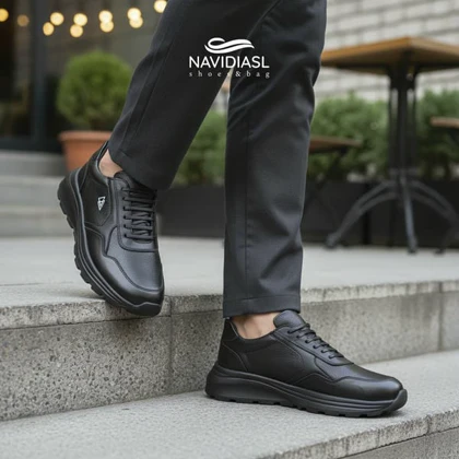 کفش مردانه چرم اسپرت طبی کد 6026025