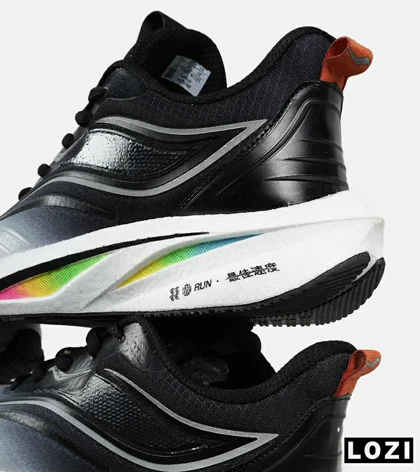 کفش کتانی مشکی خاکستری Saucony Ride Review v.2